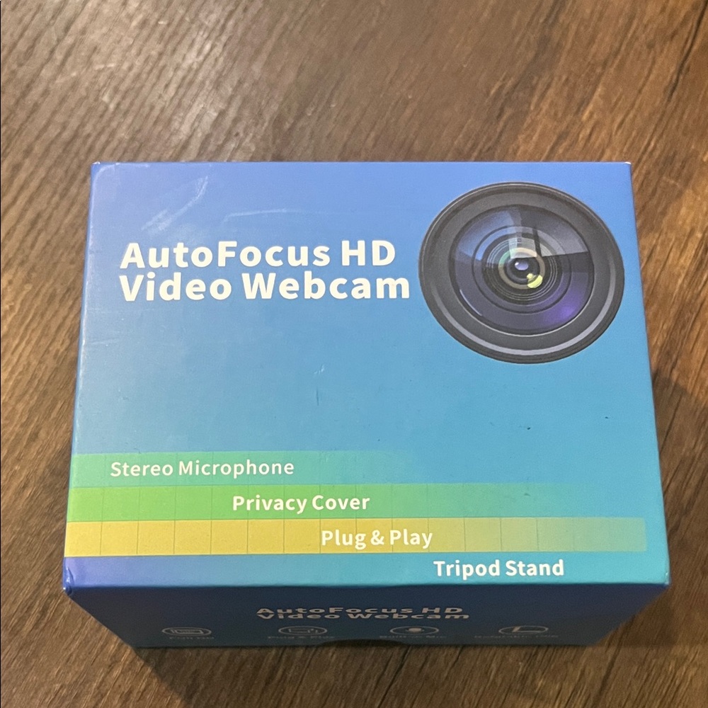 AutoFocus HD Video Webcam with Tripod Stand - Blue